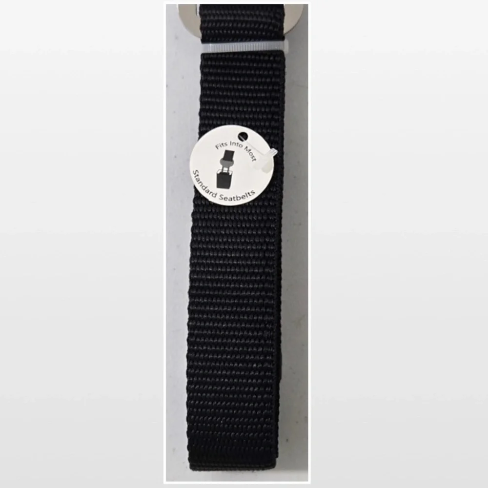 New Pet Dog Seatbelt Restraint Leash Car Safety Black Silver Removable NWT